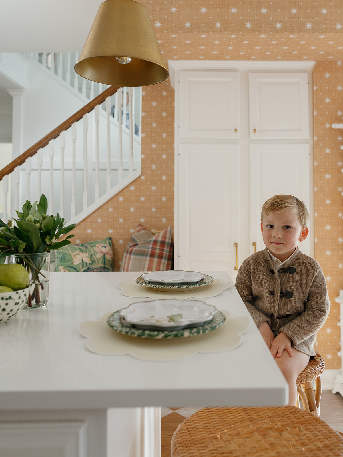 Sally Floral Placemat (set of 4) in Buttercream