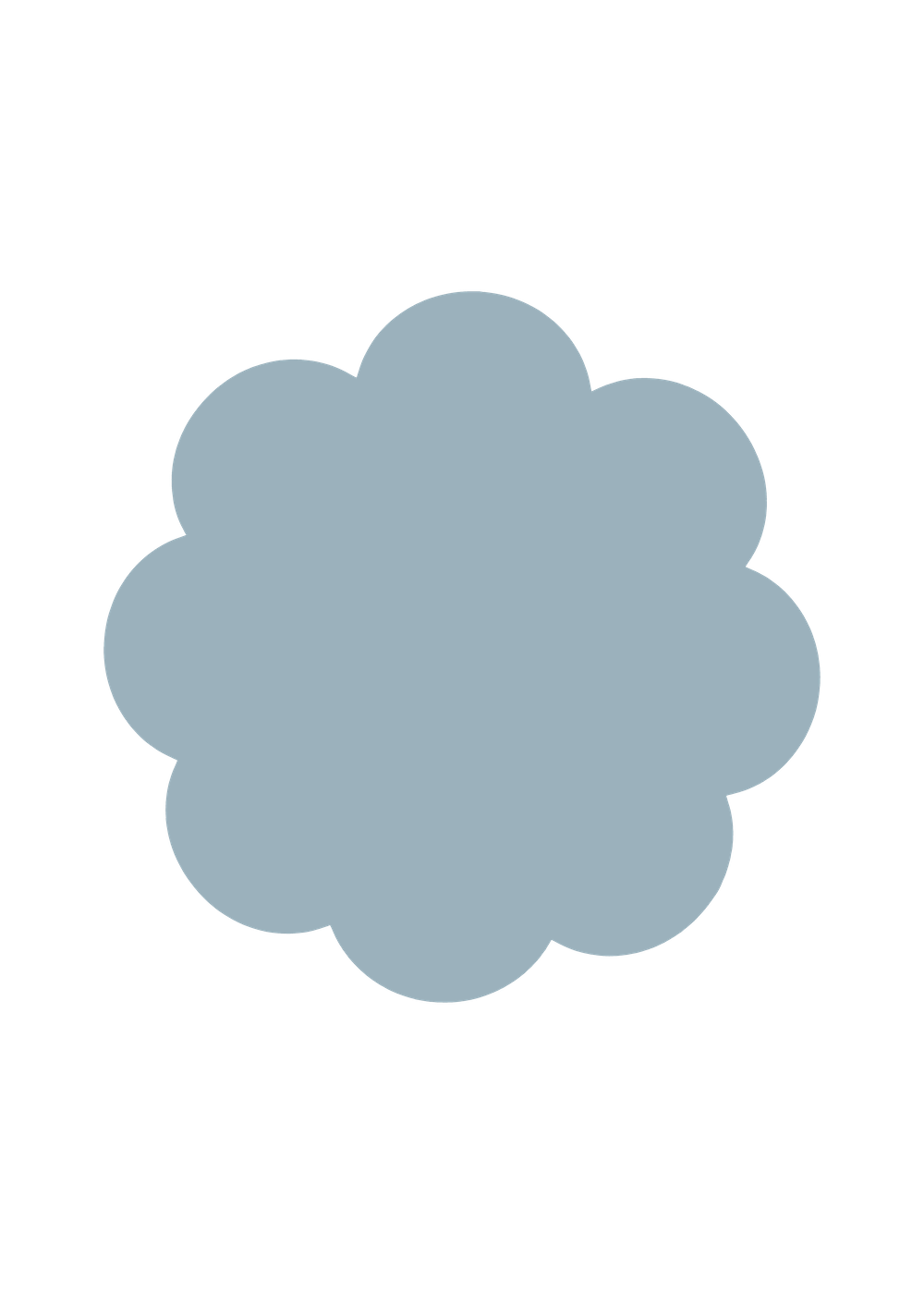 Sally Floral Wipeable Placemat (set of 4) in Nantucket Blue